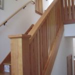 nevada city custom home vg fir stair railing